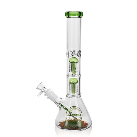 Arsenal Double-Perc Glass Bongs