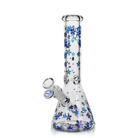 Arsenal Flower Serene Glass Bong (Blue)