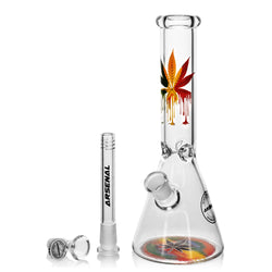 Arsenal Glistening Leaf Glass Bong (Design A)