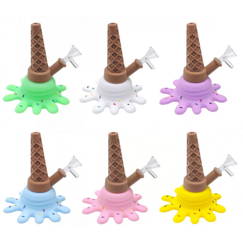 Ice Cream Cone Silicone Bong