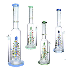 Dragon Glass Water Pipe Bottle Tube Base Design With Christmas Tree Perc - 2132 Grams  [DGA-105]