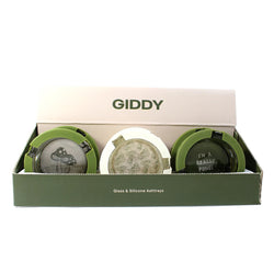 Giddy 3 Inch Silicone & Glass Ashtrays - Mushroom Design