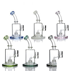 Glass Water Pipe Mini With Matrix Perc & Bent Neck - 172 Grams - 6 Inches  [KR83-1]