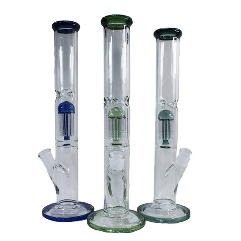 Glass Water Pipe With Ice Catcher & Tree Perc - 15.70 Inches - XYZ-83