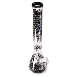 Kandy Smoke Glass Water Pipe Honeycomb Beaker Base Design With Ice Catcher & Diffused Downstem - 1399 Grams - 15 Inches