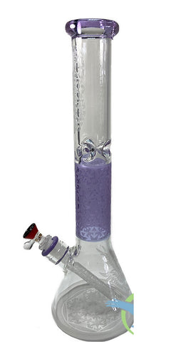 Tattoo USA Beaker Base Glass Water Pipe Arrow Design With Ice Catcher - 16 Inches - C56