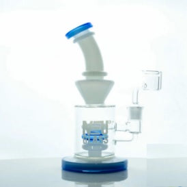 NEU Glass Water Pipe Concentrate Rig With Triple Disc Perc - 390 Grams - 8.5 Inches